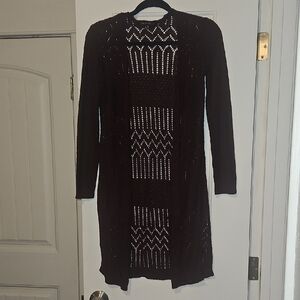 Elegant Burgundy Open-Front Women's Cardigan